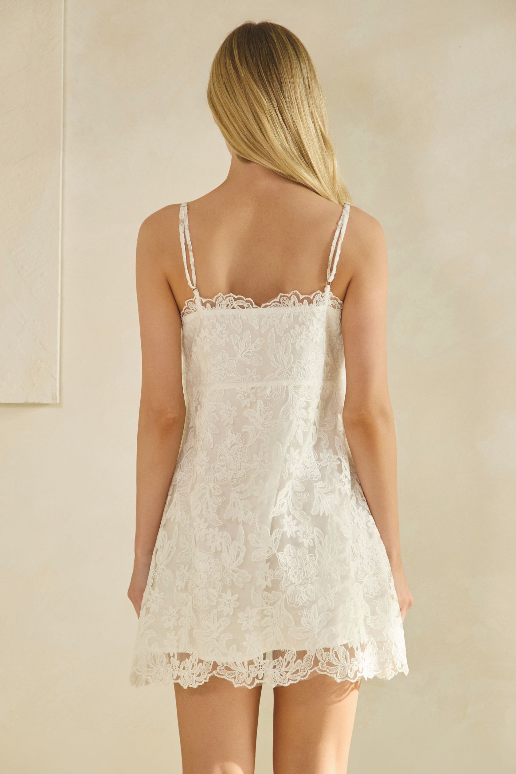 White Black Mini Dress - Image 4