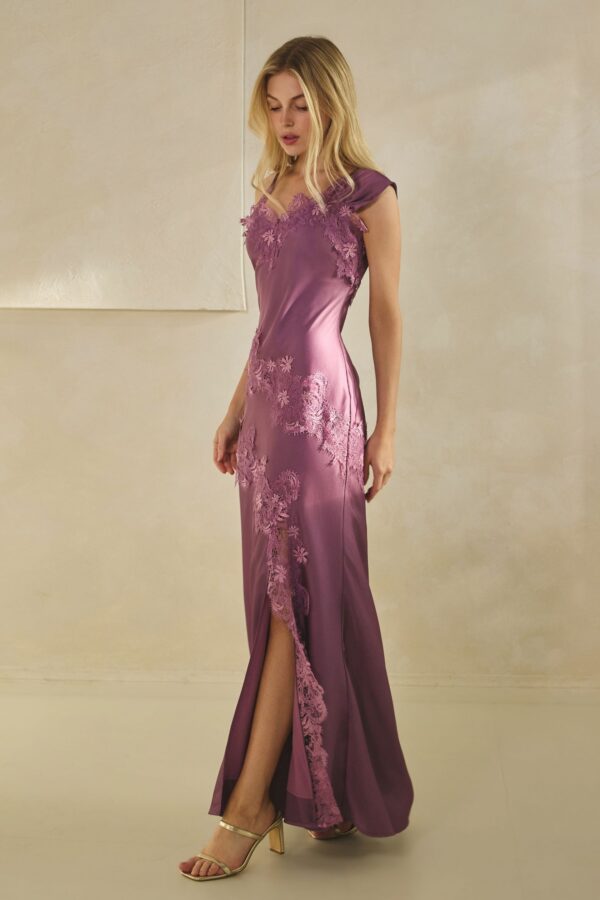 Orchid Lace Evening Gown - Image 5