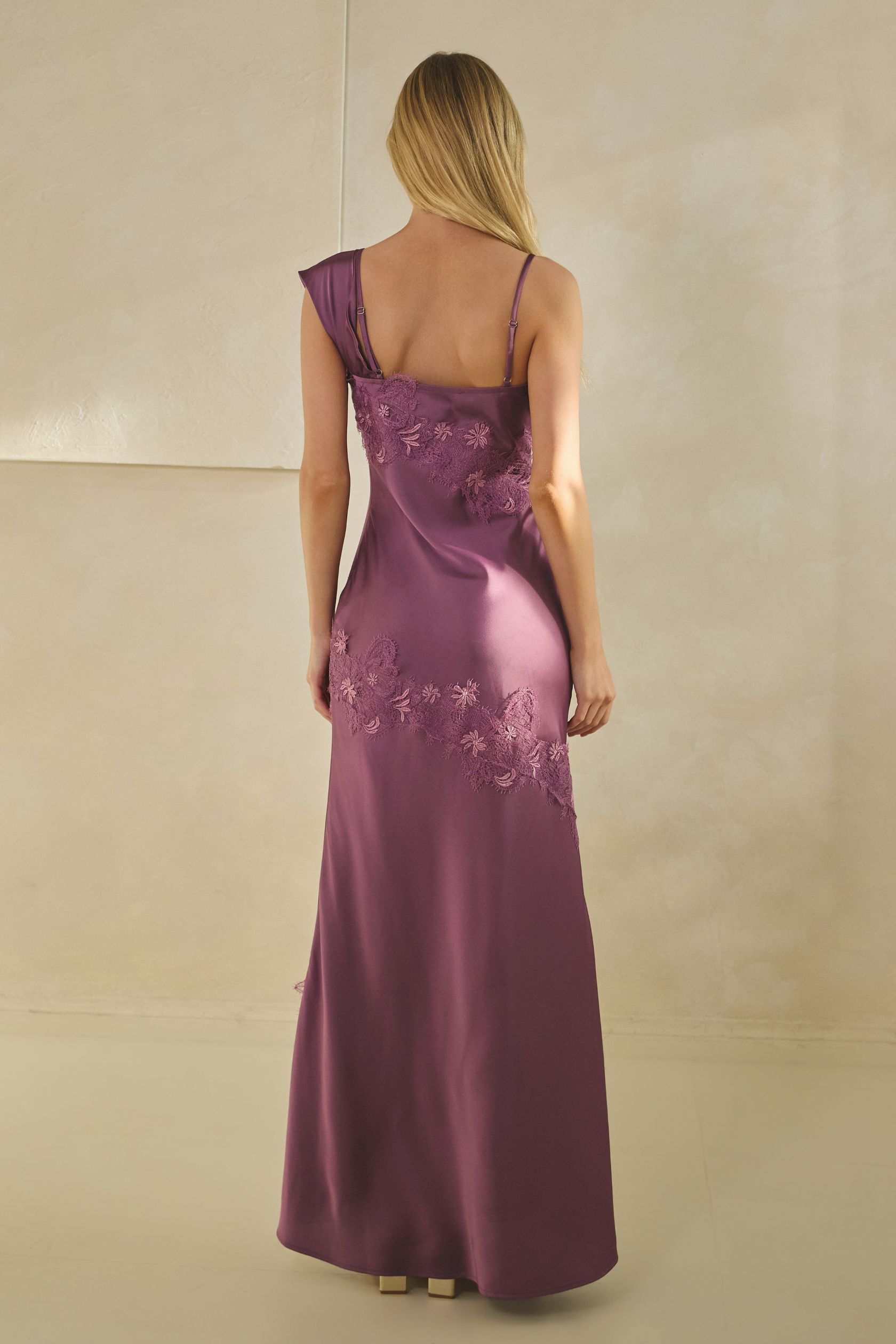 Orchid Lace Evening Gown - Image 7