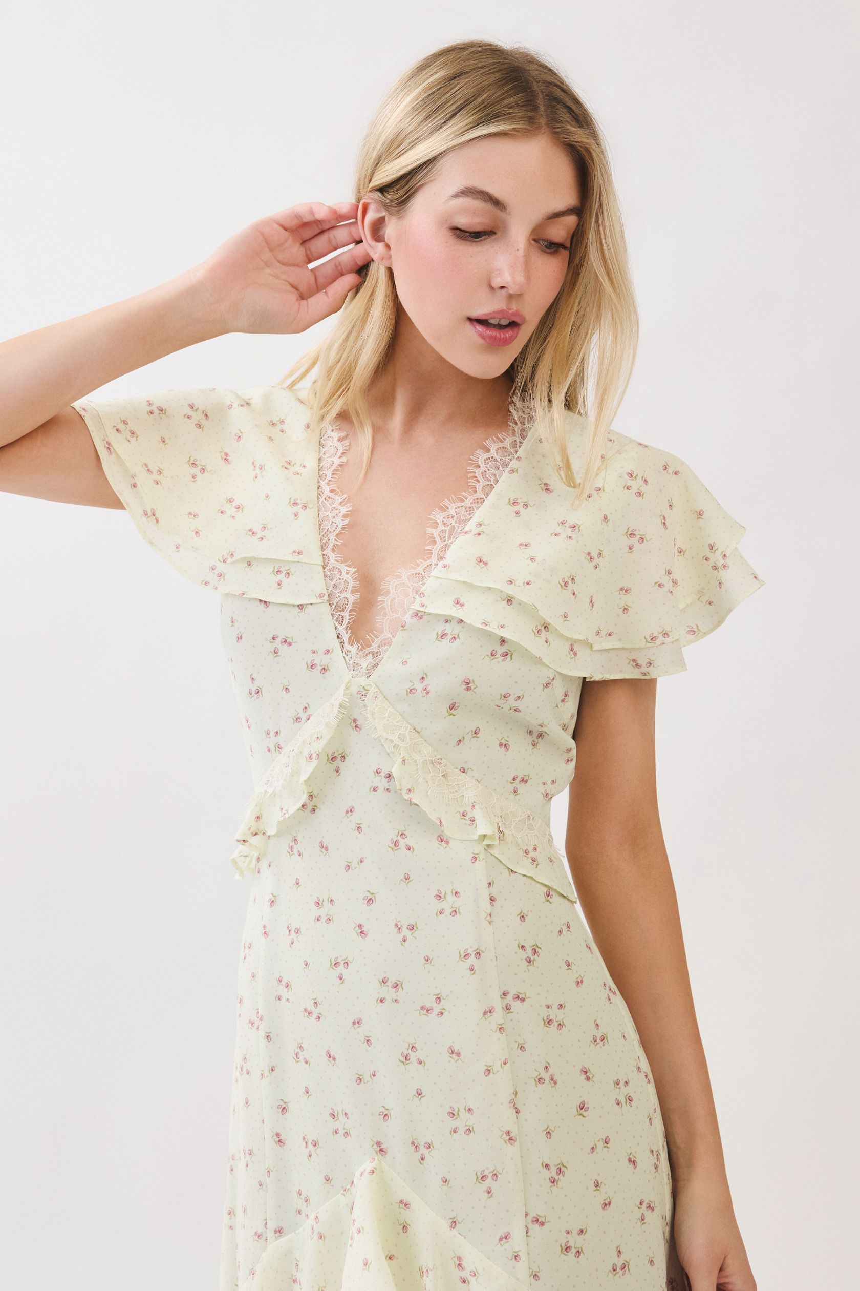 Skyfall Ruffle Midi Dress - Image 18