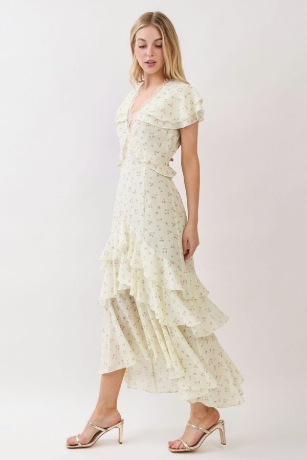 Skyfall Ruffle Midi Dress - Image 6