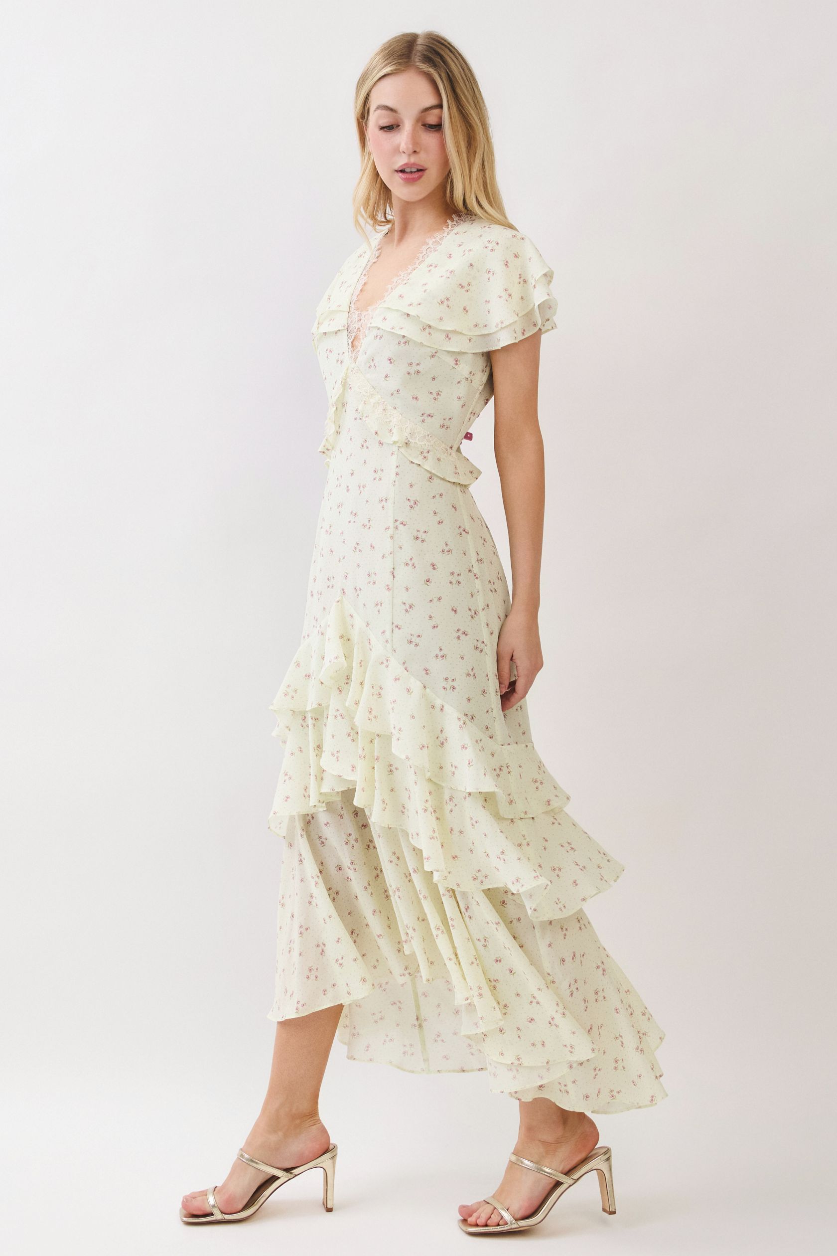 Skyfall Ruffle Midi Dress - Image 6