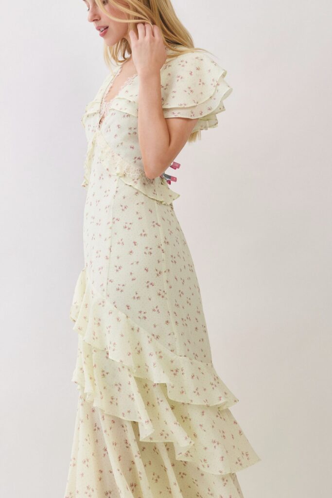Skyfall Ruffle Midi Dress