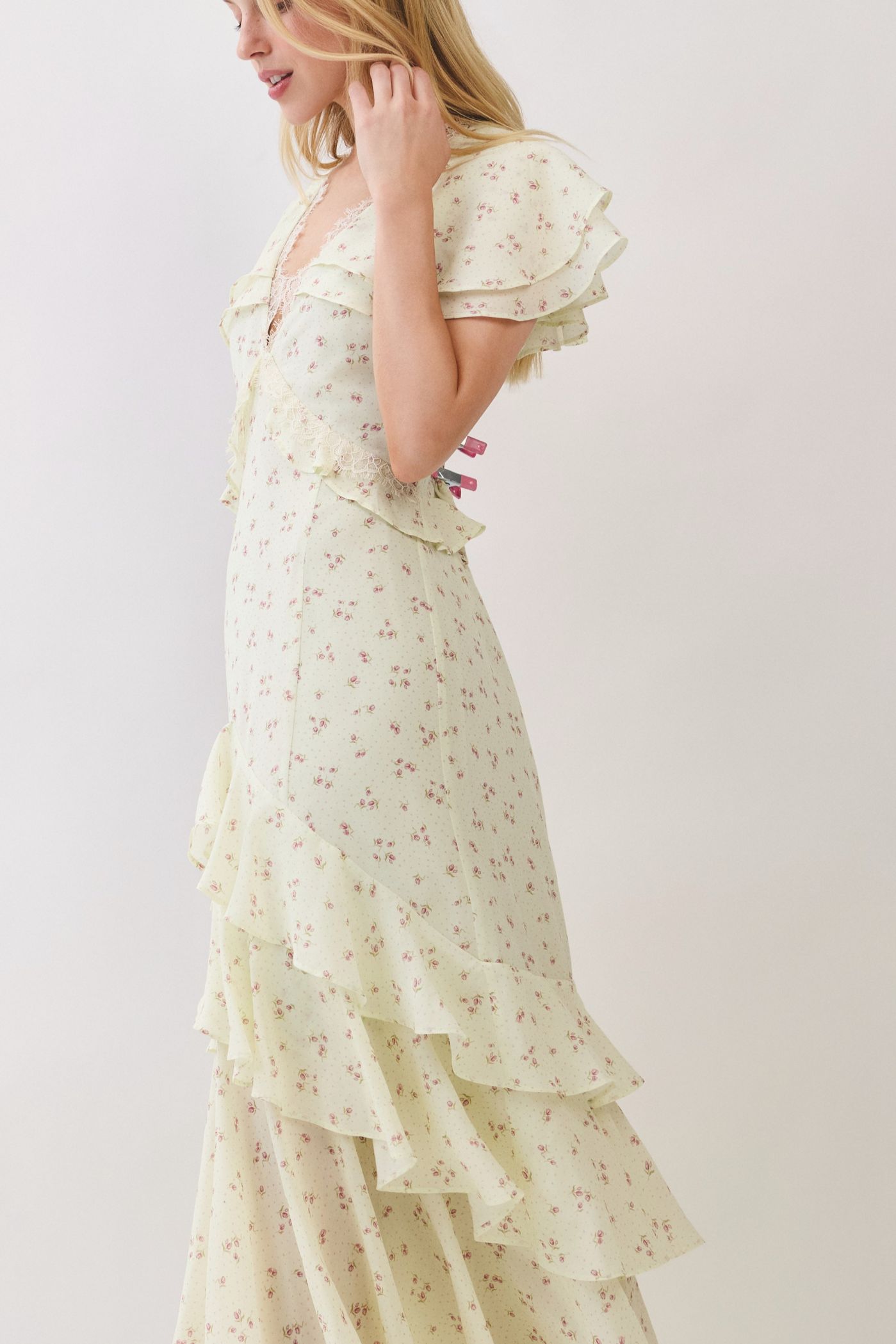 Skyfall Ruffle Midi Dress - Image 17