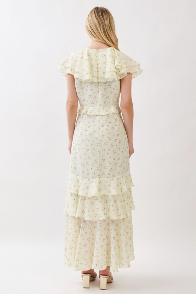 Skyfall Ruffle Midi Dress