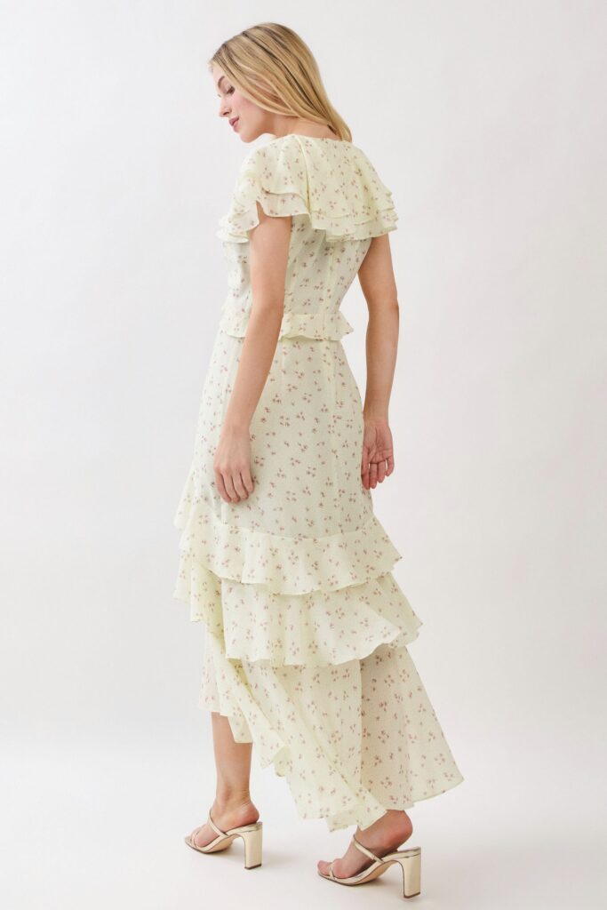 Skyfall Ruffle Midi Dress