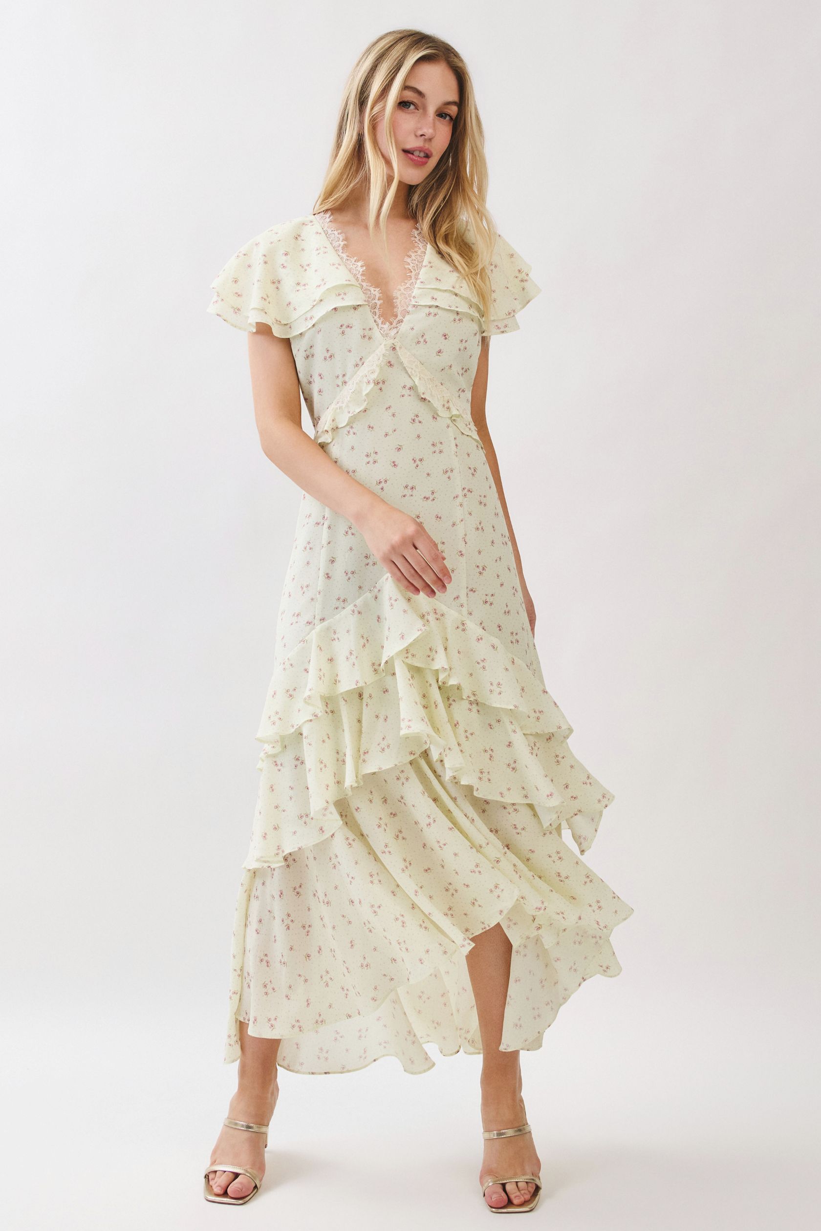 Skyfall Ruffle Midi Dress - Image 4