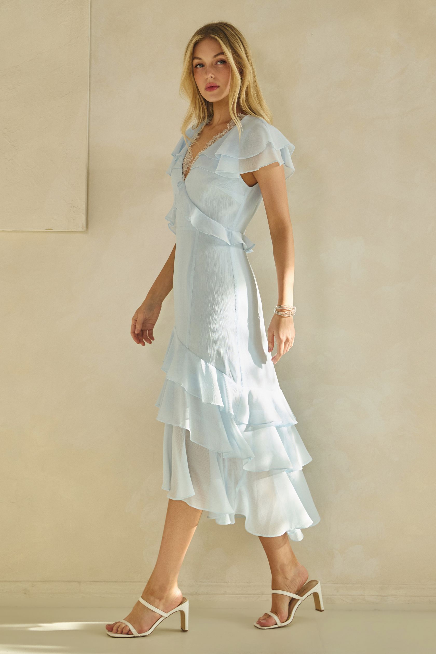 Skyfall Ruffle Midi Dress - Image 14