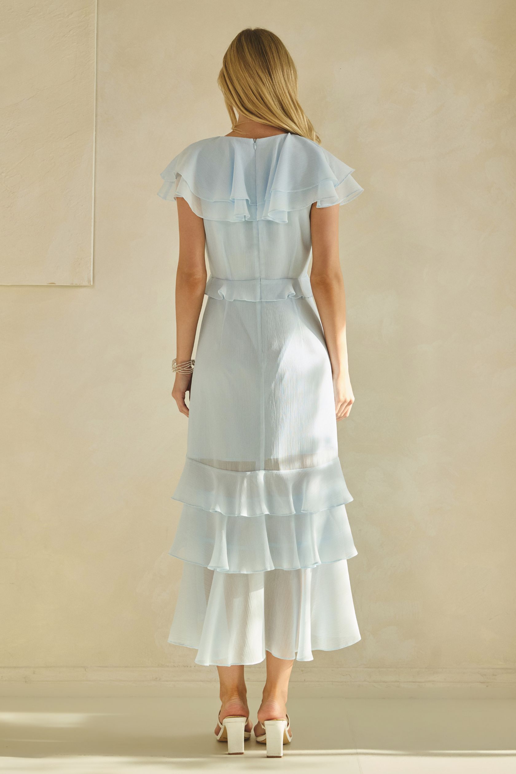 Skyfall Ruffle Midi Dress - Image 12