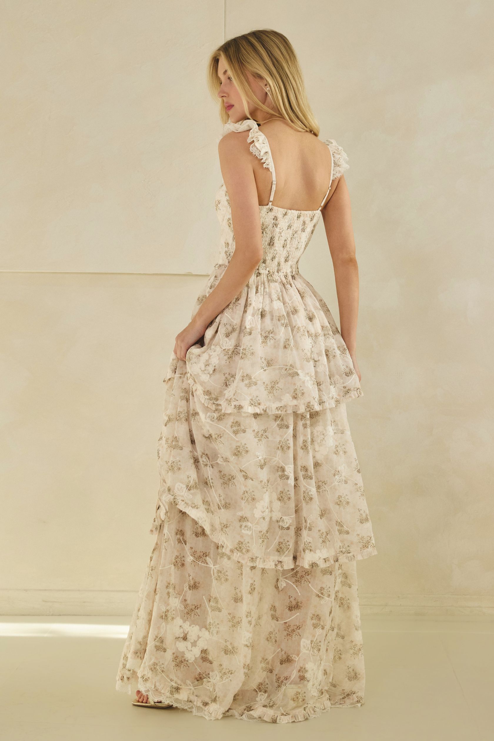 Garden Tiered Lace Dress - Image 9
