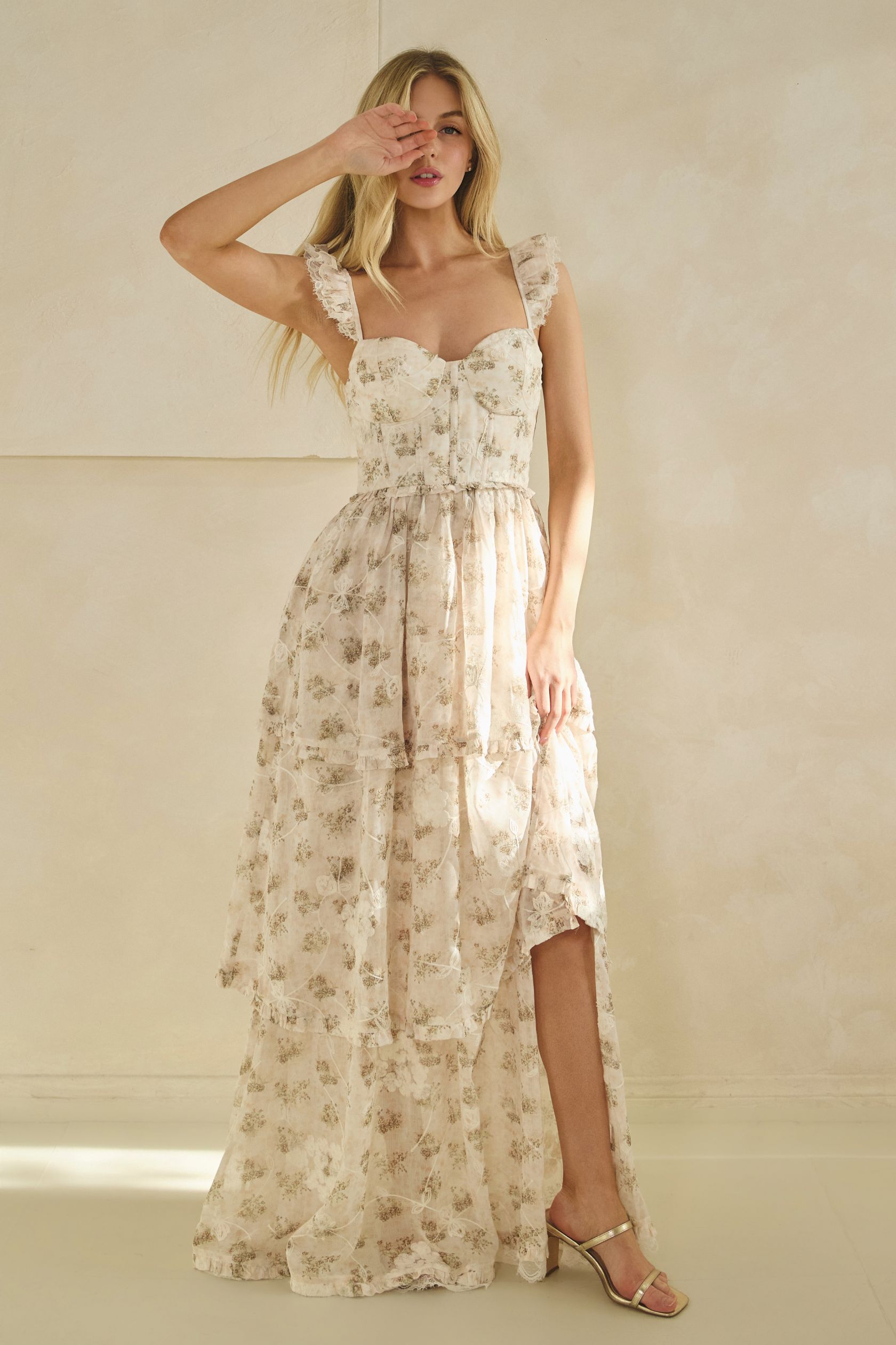 Garden Tiered Lace Dress - Image 11