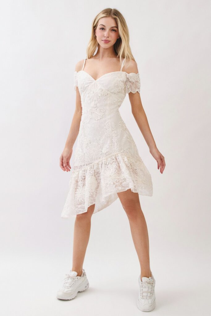 Blossom Lace Off-Shoulder Dress