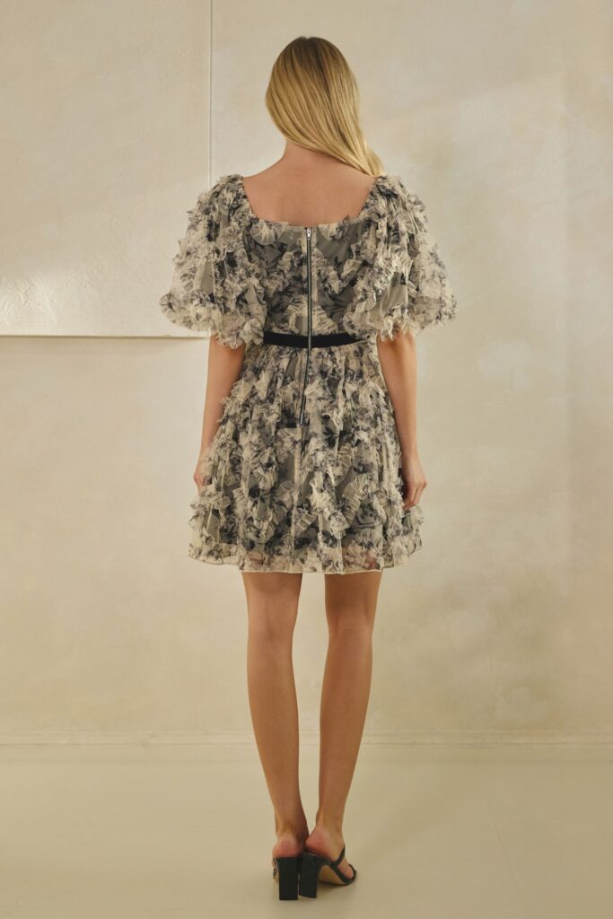 Black Ruffle Party Dress