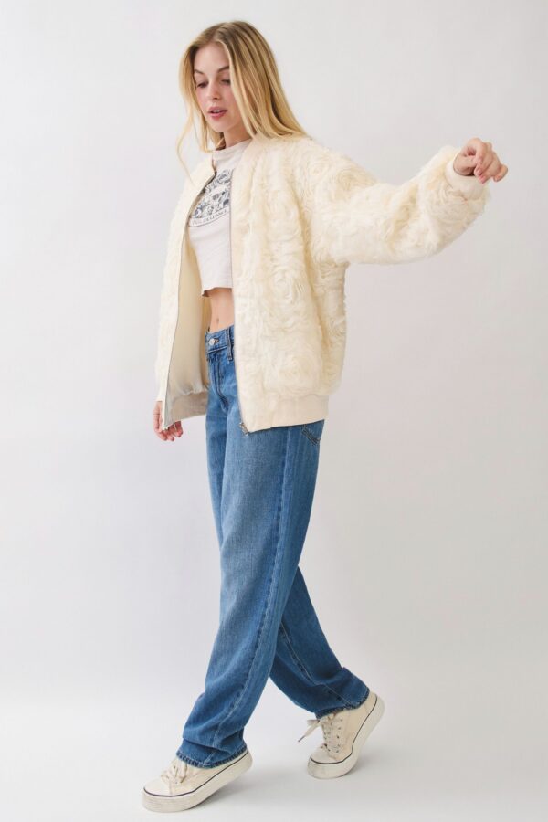 Midnight Textured Bomber Jacket - Image 17