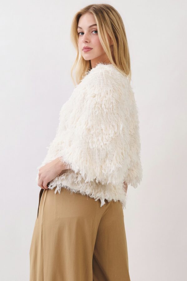 Ivory Plume Party Jacket - Image 5