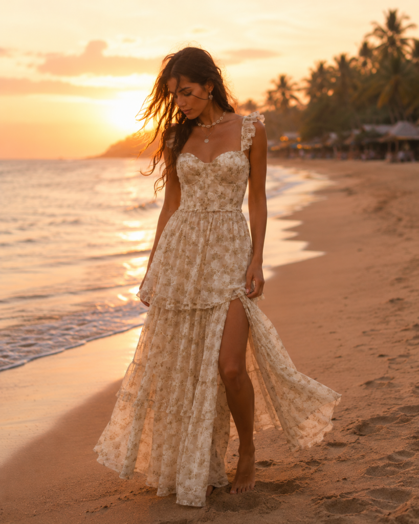 Garden Tiered Lace Dress
