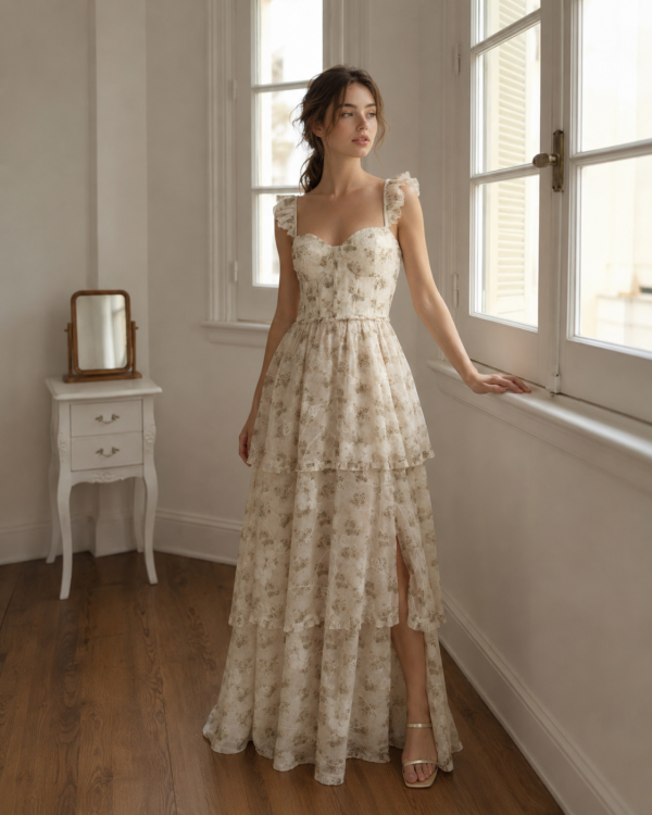 Garden Tiered Lace Dress - Image 3