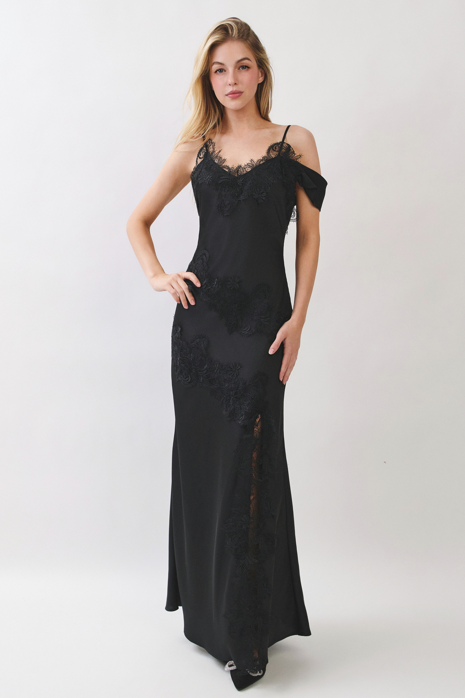 Orchid Lace Evening Gown - Image 5