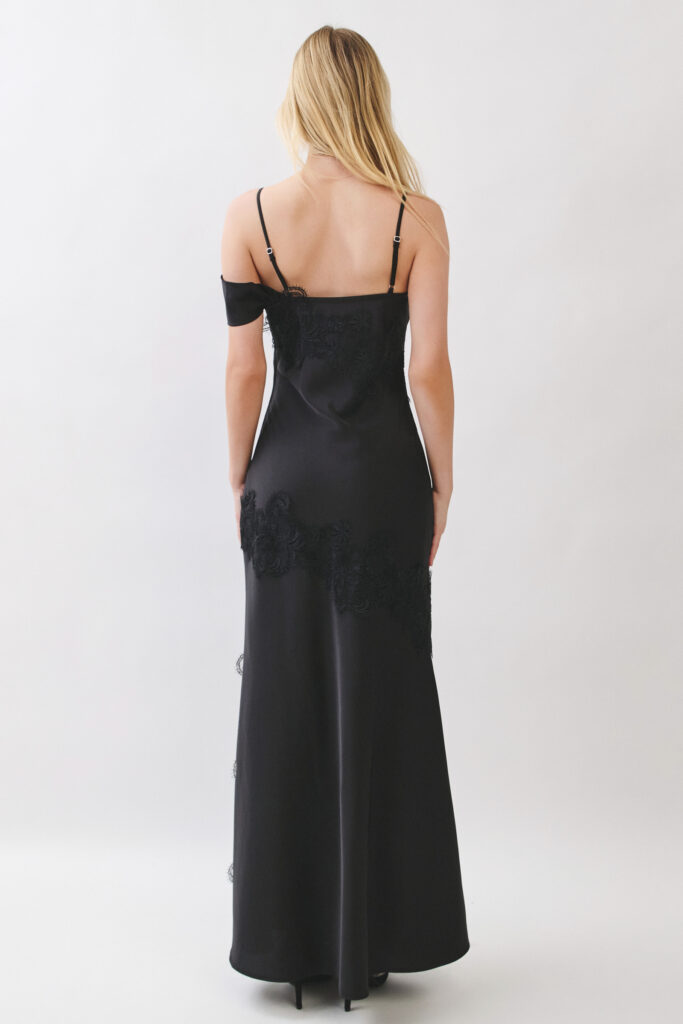 Orchid Lace Evening Gown
